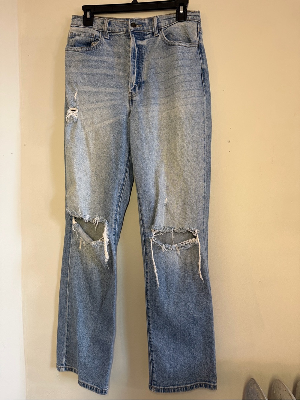 Windsor Light Wash Distressed Straight-Leg Jeans